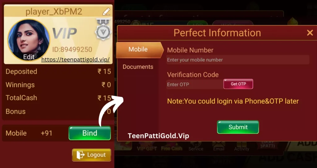 How to Cretae Account in Teen Patti Gold Game