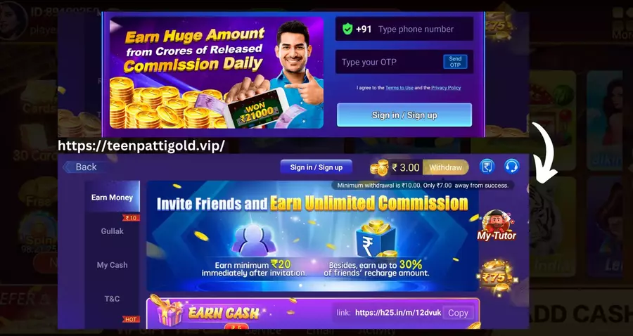 Teen Patti Gold Refer And Earn Program